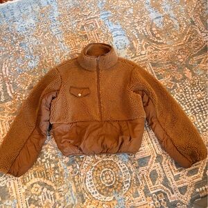 Frame Denim Brown Fleece Jacket